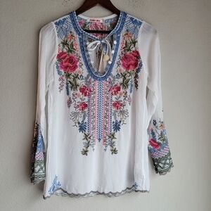 Johnny Was Millie Blouse size XS NWT